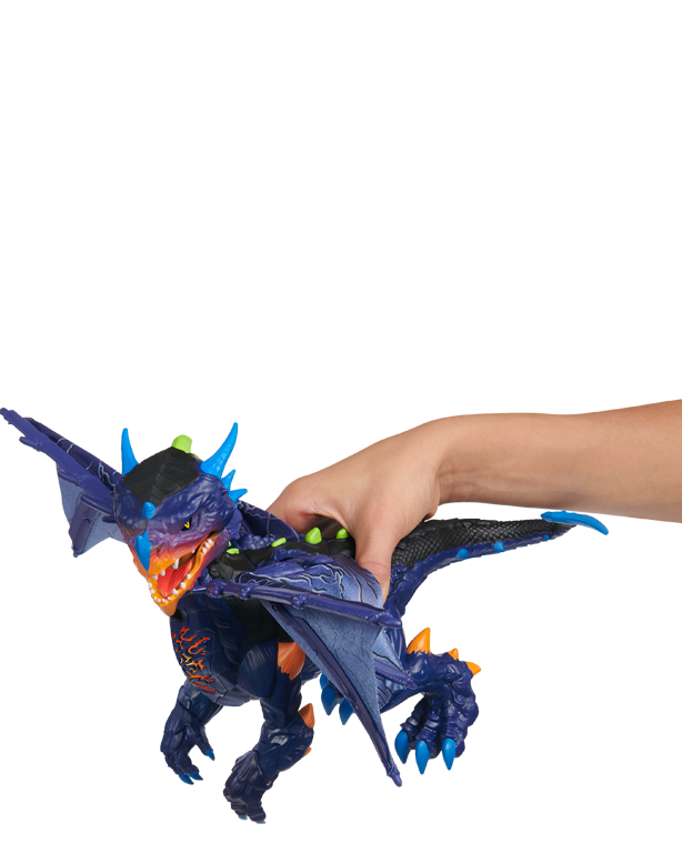 Fingerlings Untamed Legends Dragon - Interactive Toy Dark Blue Vulcan 